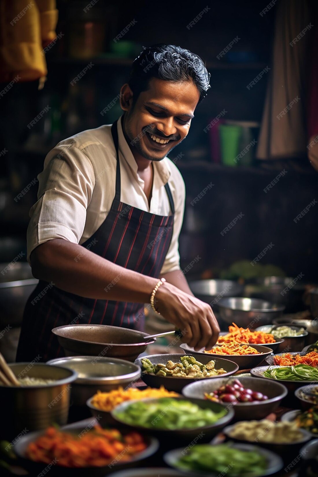 Chef seasoning specialty dish